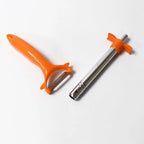 2-in-1 Kitchen Combo Set Stainless Steel Gas Lighter & Vegetable Peeler (2 Pc Set)