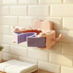 Wall Mounted Broom & Mop Holder Clips with Strong Adhesive for Home Organization (4 Pc Set)