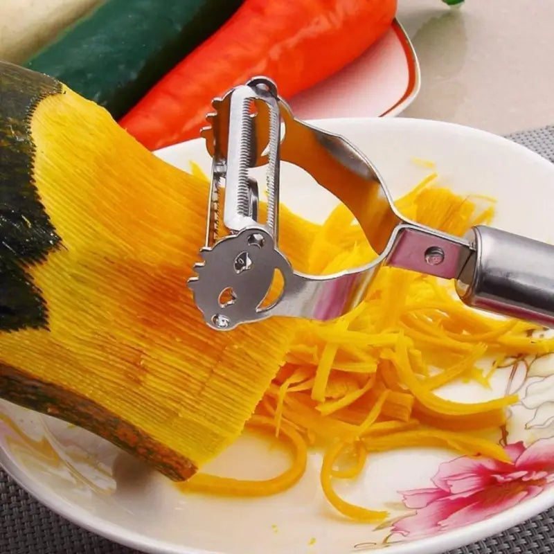 3 in 1 Stainless Steel Vegetable & Fruit Peeler Set with Julienne Slicer and Cutter Multipurpose Kitchen Peeling Tool (3 Pcs Set)