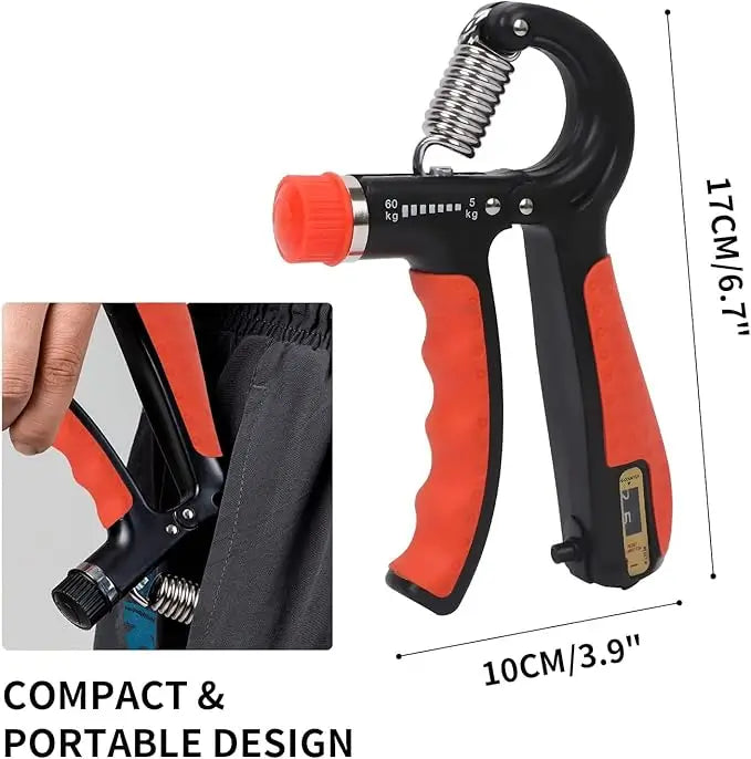 Serveuttam Hand Gripper Forearm Exercise Equipment - Hand Gripper 60 kg with Counter | Adjustable Handgripper Forearm Grip for Men Gym | veins exercise tool hand presser gym