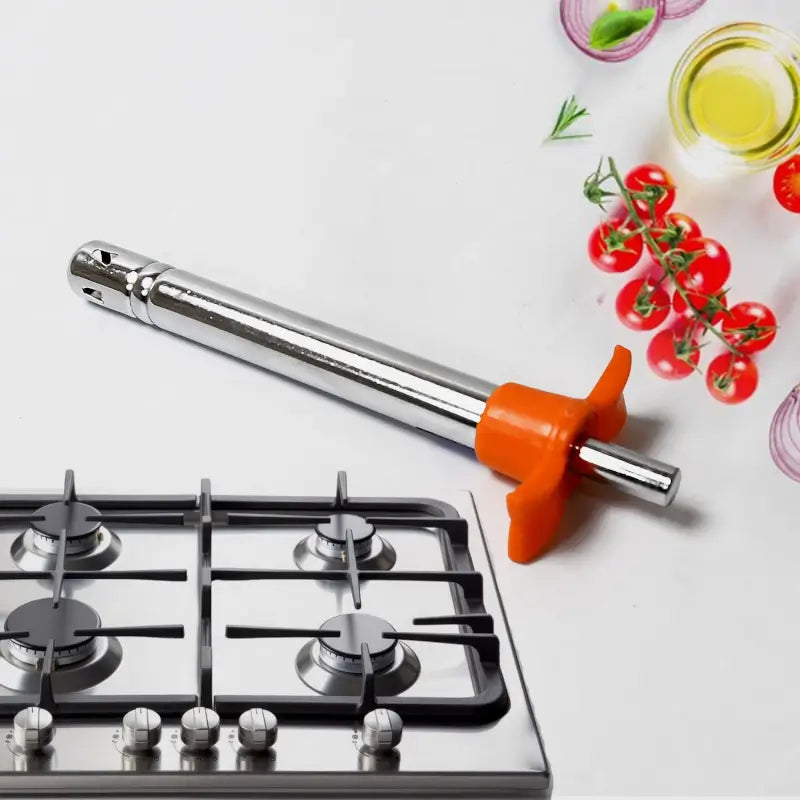 2-in-1 Kitchen Combo Set Stainless Steel Gas Lighter & Vegetable Peeler (2 Pc Set)